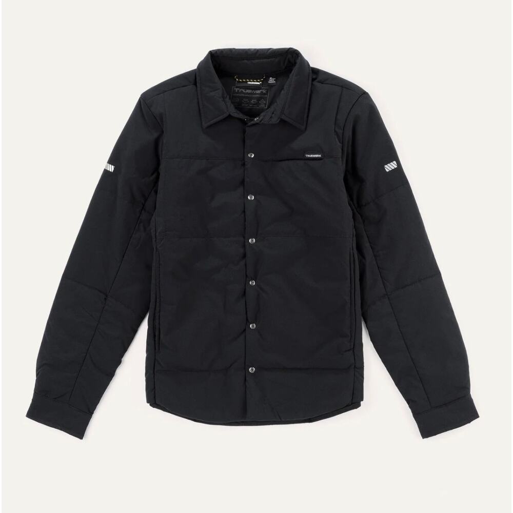 Truewerk Flac Shacket Men’s Size Large Black Workwear Blue Collar tearresistance